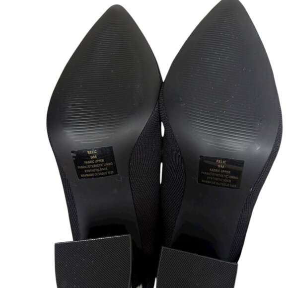 NWOT Steve MaddenBoots RELIC Black Knit Sock Booties Women's - Picture 8 of 8